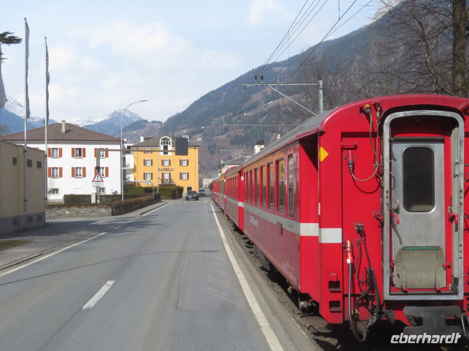 065 Rückfahrt von Tirano - der Zug wird zur Straßenbahn