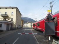 071 Rückfahrt von Tirano - der Zug wird zur Straßenbahn