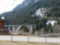 117 Fahrt mit der Arosabahn von Chur nach Arosa - Langwiesen-Viadukt