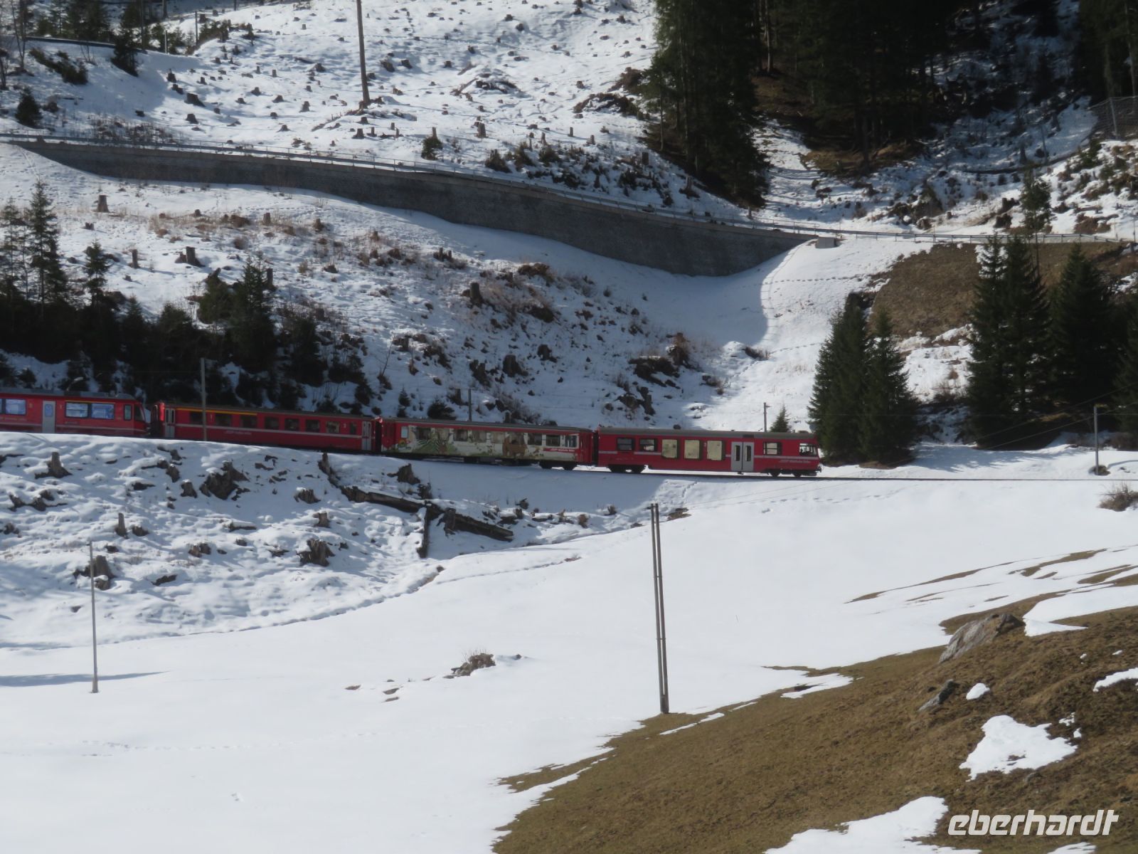 120 Fahrt mit der Arosabahn von Chur nach Arosa 