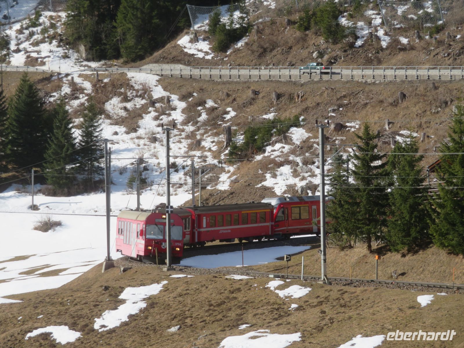 121 Fahrt mit der Arosabahn von Chur nach Arosa 