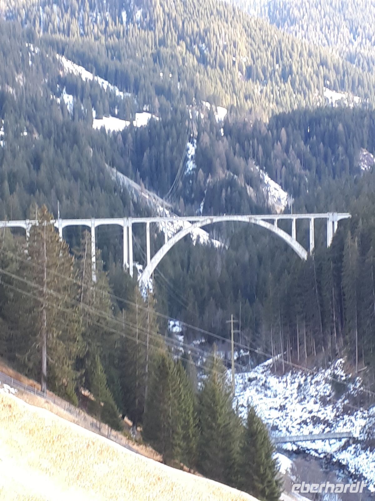 155.2 Rückfahrt mit der  Arosabahn nach Chur - Langwieser-Viadukt