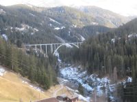 157 Rückfahrt mit der  Arosabahn nach Chur - Langwiesen-Viadukt