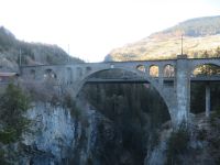 178 Rückfahrt nach Chur Tiefencastel - Stopp am Solis-Viadukt