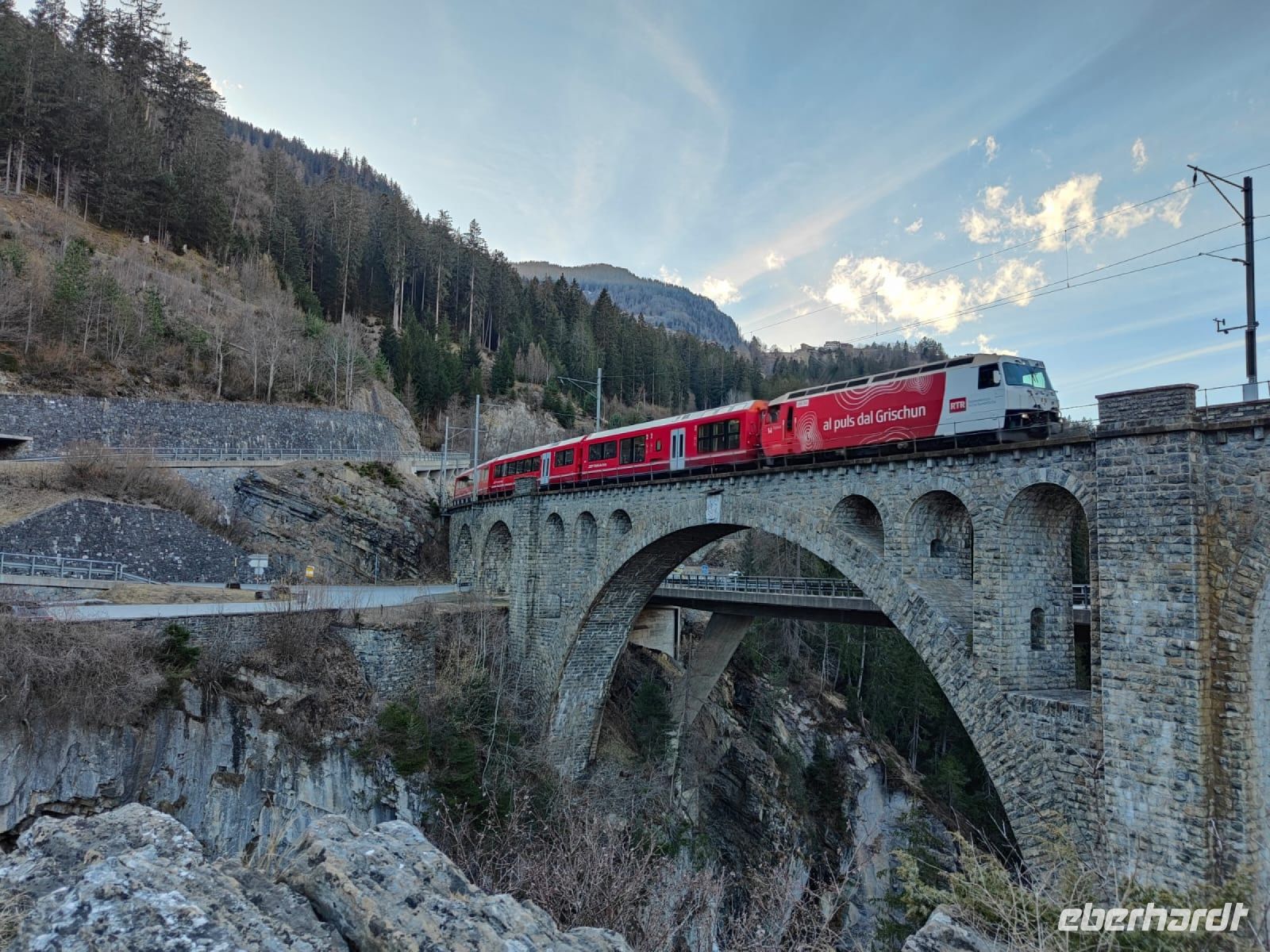184.1 Rückfahrt nach Chur Tiefencastel - Stopp am Solis-Viadukt