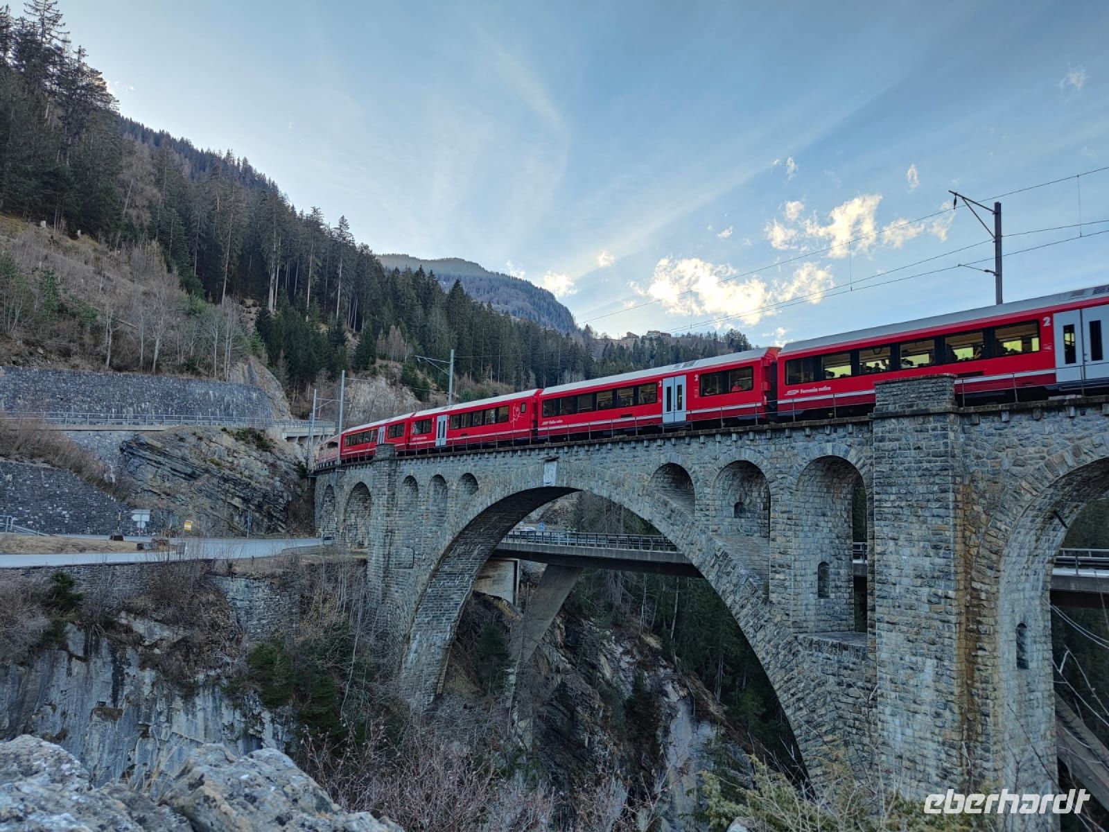 184.2 Rückfahrt nach Chur Tiefencastel - Stopp am Solis-Viadukt