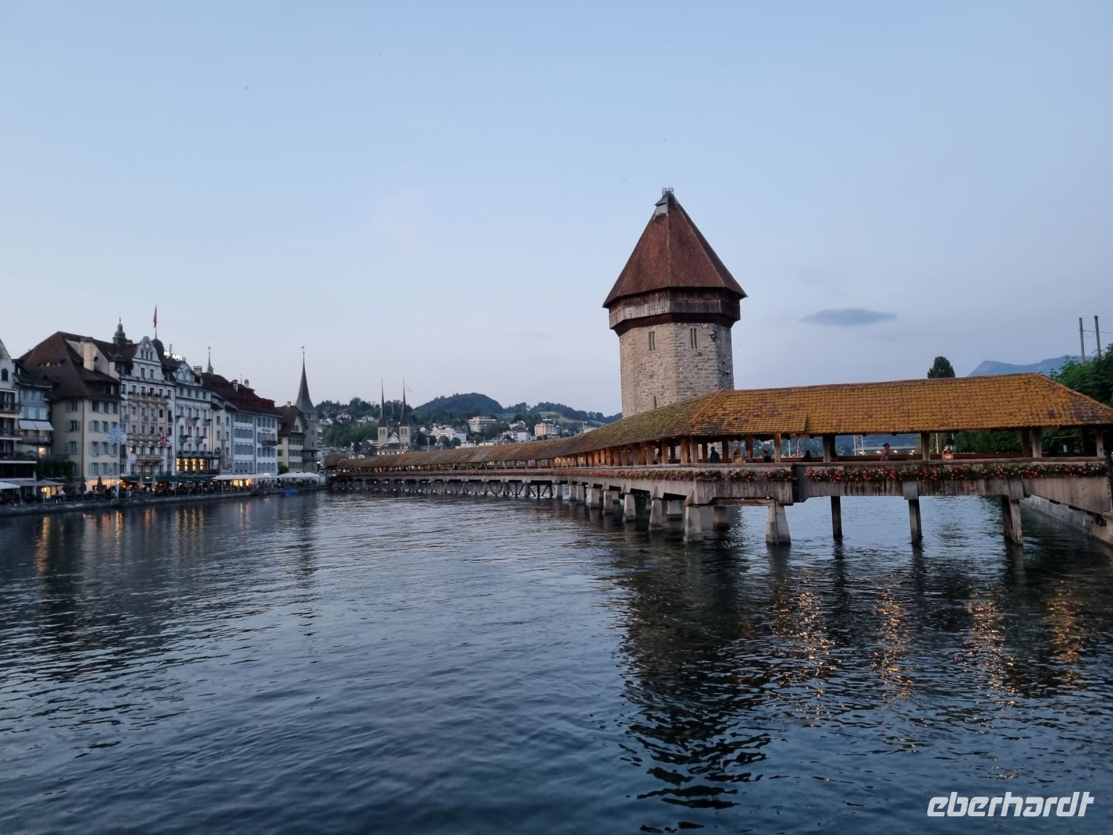 Abendstimmung in Luzern - Kapellbrücke 