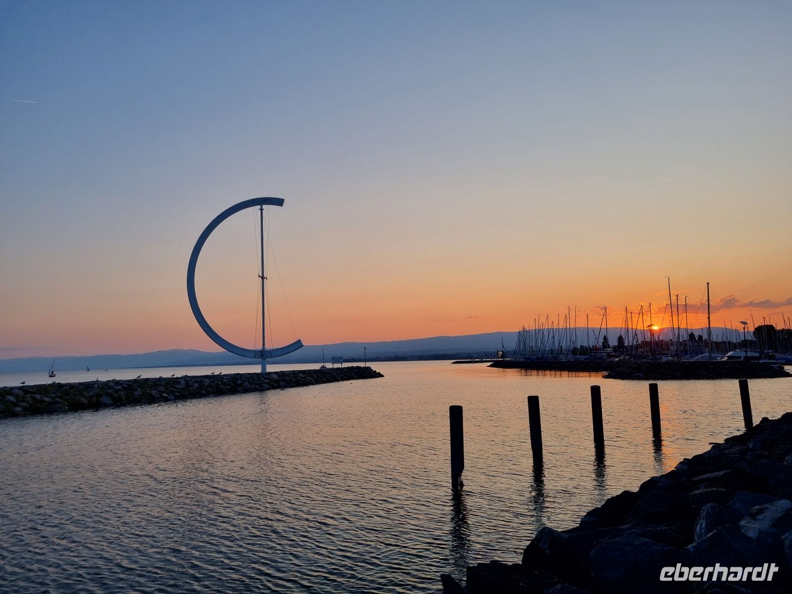 Lausanne - Sonnenuntergang am Genfer See