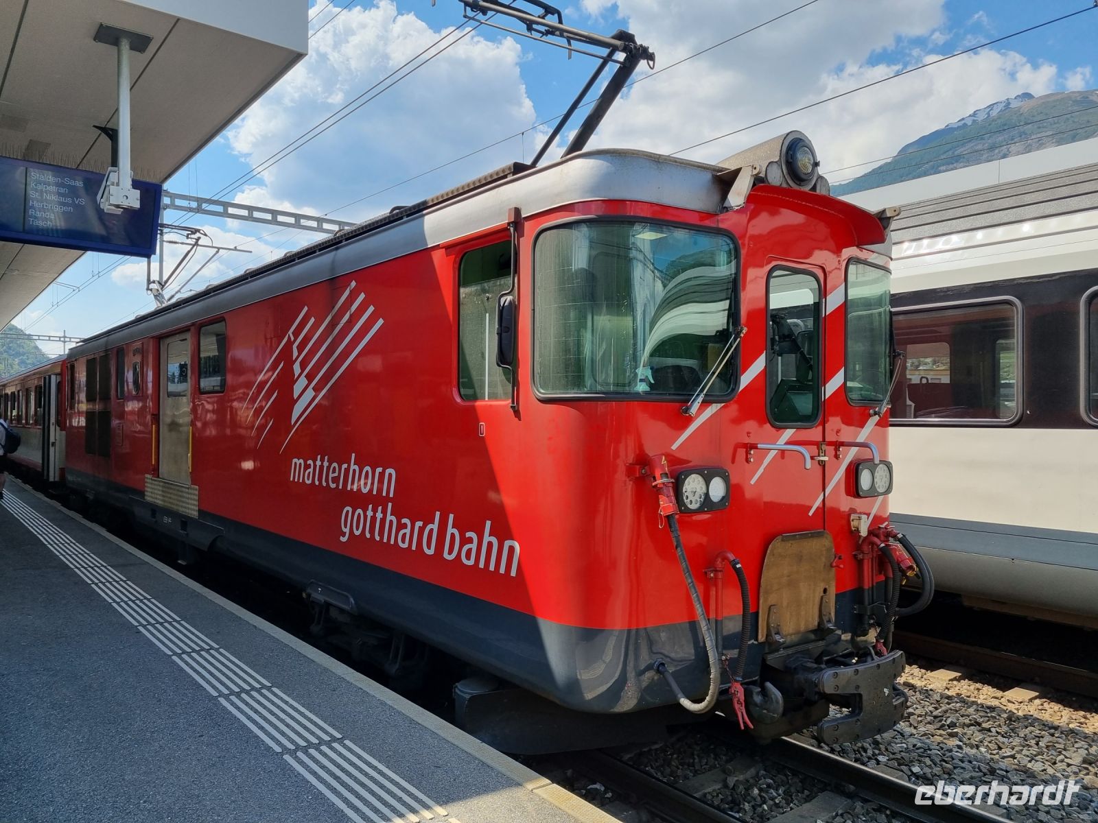 Zugfahrt von Visp nach Zermatt 