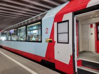 Fahrt mit dem Glacier-Express - Start am Bahnhof von Zermatt