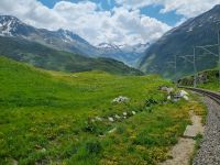 Fahrt mit dem Glacier-Express - von Andermatt hinauf zum Oberalppass...