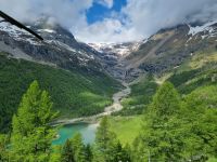 Fahrt mit dem Bernina-Express - Lago Palü am Fuße des Piz Palü
