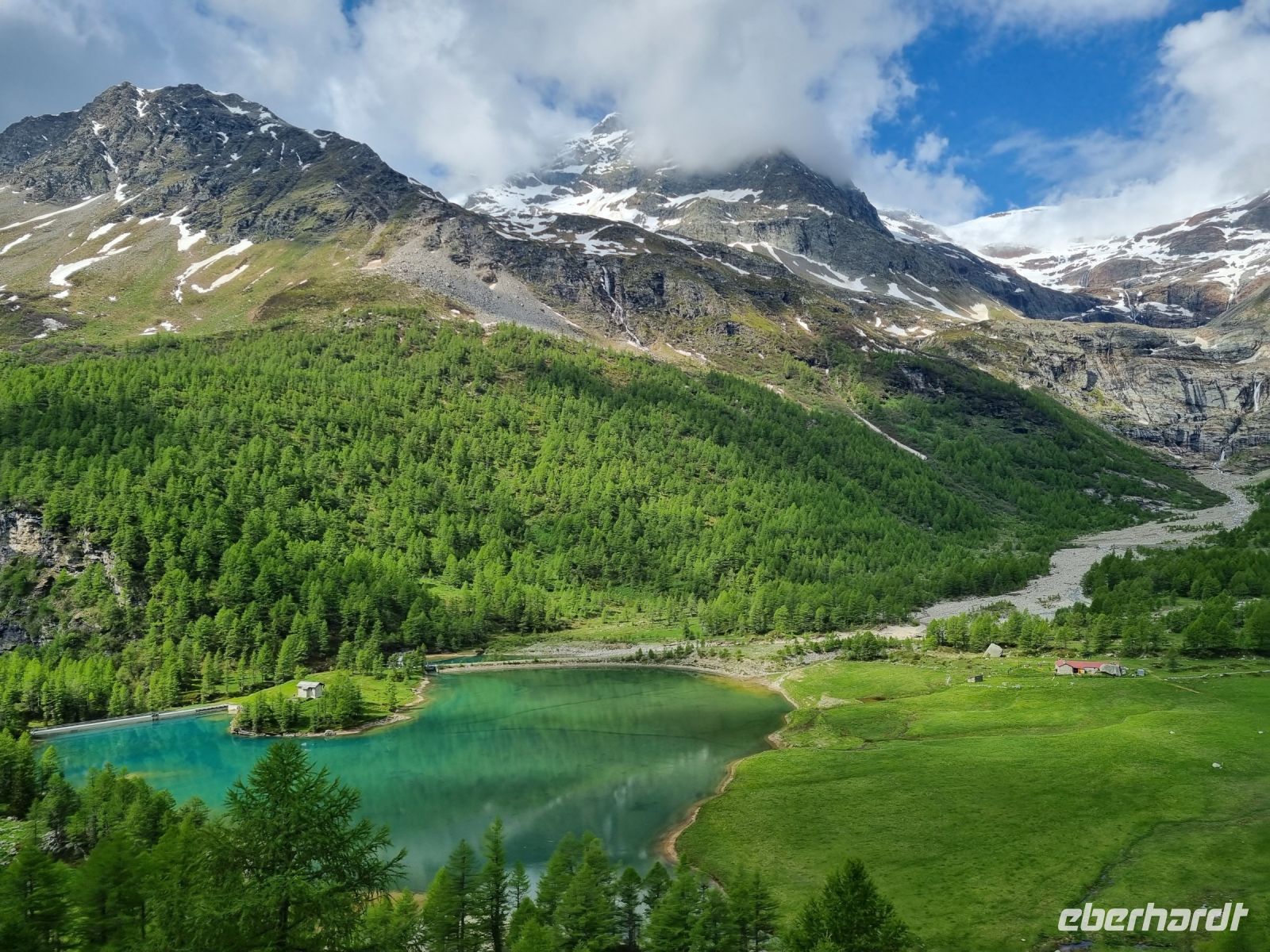 Fahrt mit dem Bernina-Express - Lago Palü am Fuße des Piz Palü