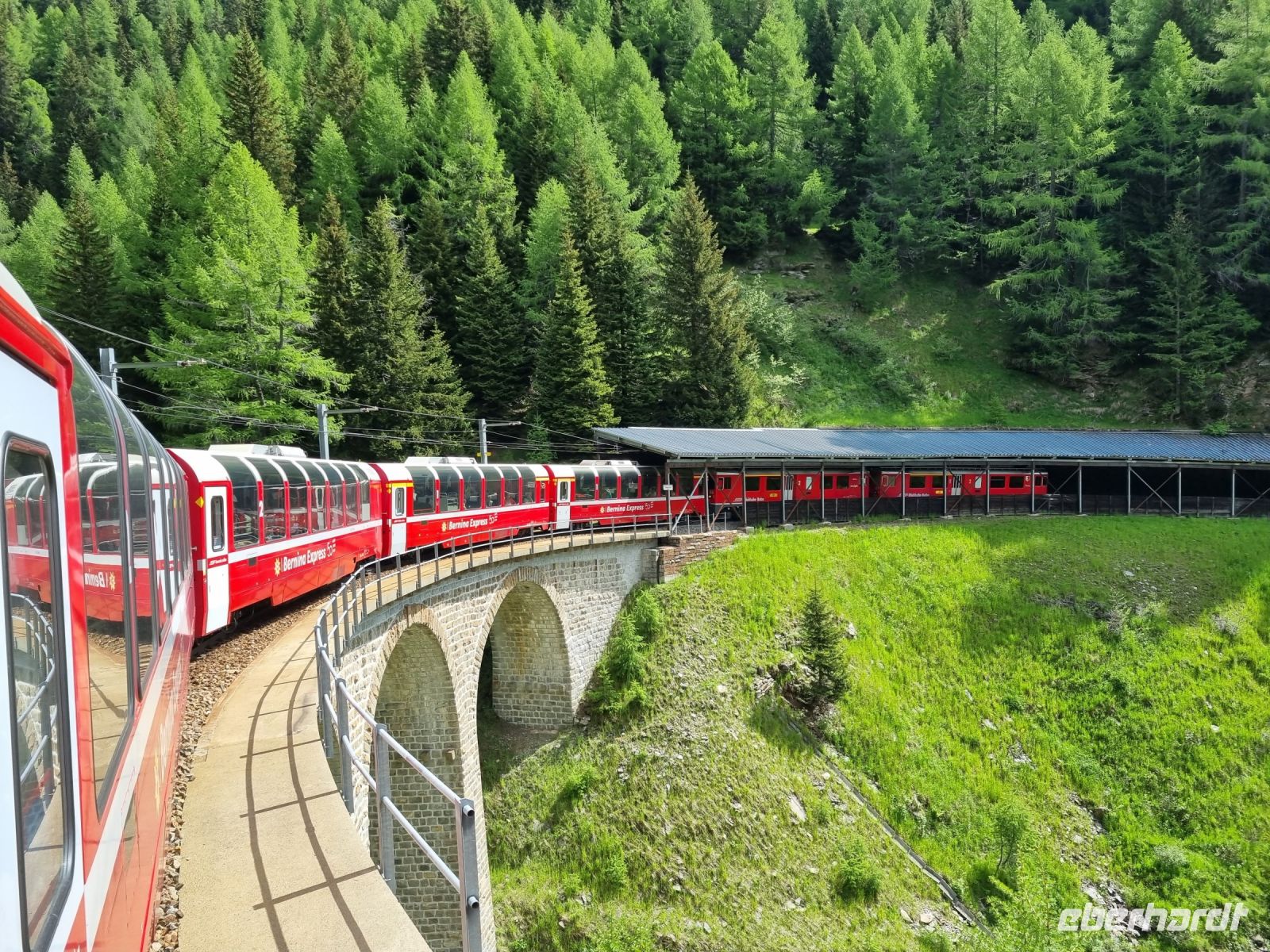Fahrt mit dem Bernina-Express...