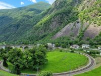 Fahrt mit dem Bernina-Express - Kreisviadukt von Brusio