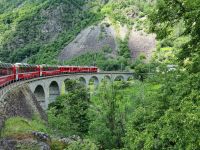 Fahrt mit dem Bernina-Express - Kreisviadukt von Brusio