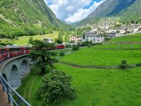 Fahrt mit dem Bernina-Express - Kreisviadukt von Brusio