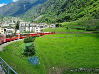 Fahrt mit dem Bernina-Express - Kreisviadukt von Brusio