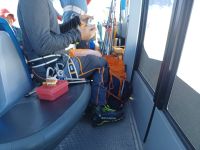 Bergbahn-Kleines Matterhorn Vorbereitung der Gipfelwanderer