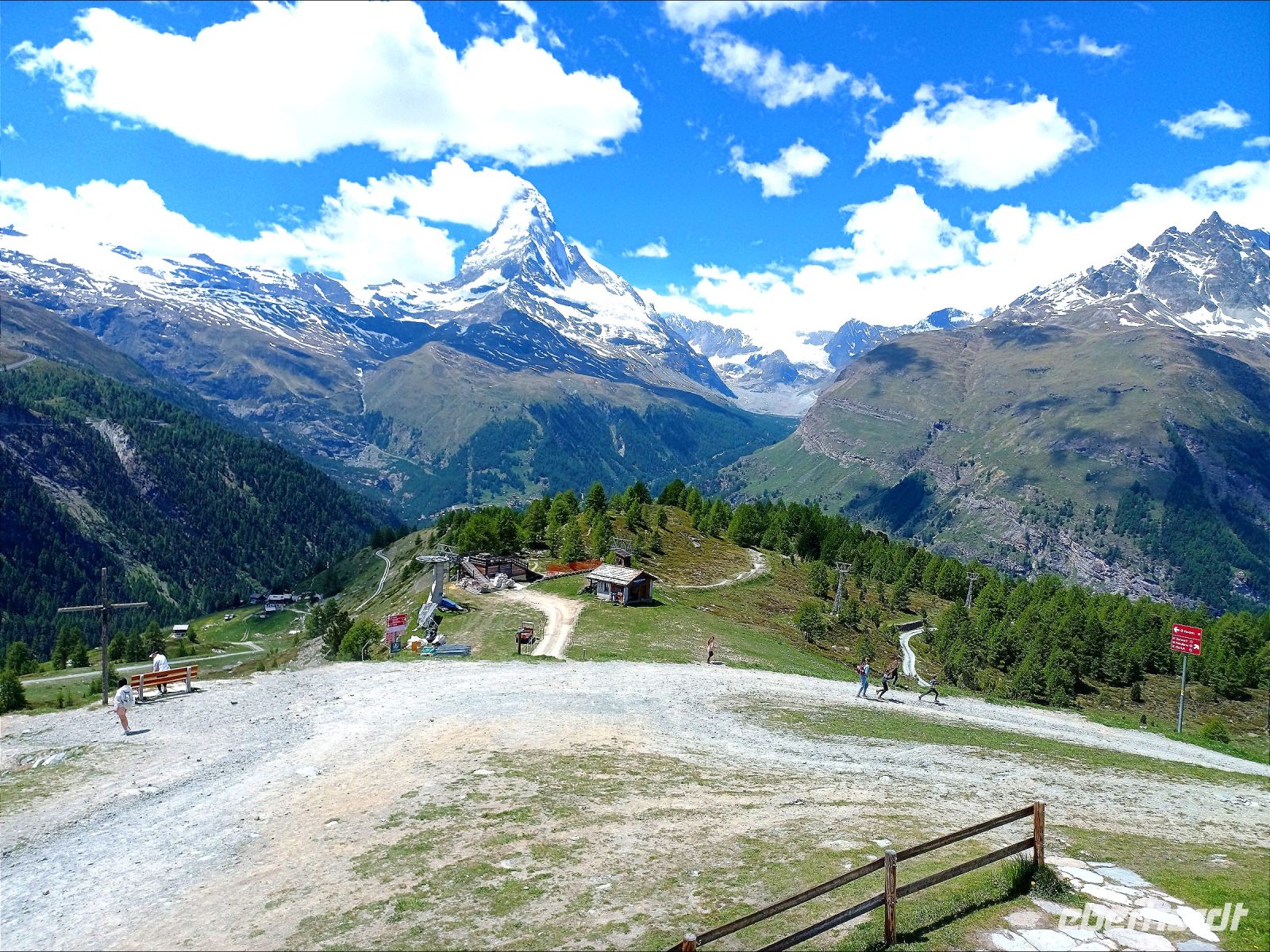 Blick vom Sunnegga (2288 m ü.M. auf das Matterhorn