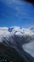 Gornergletscher mit Monte Rosa-Gruppe