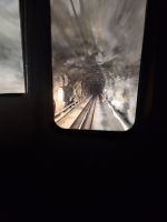 138 Ausflug zum Jungfraujoch - Fahrt beim Zugführer durch den Eiger