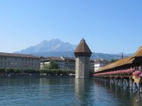 194  Luzern - Kapellbrücke mit Pilatus