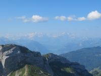 362 Auf dem   Pilatus - Blick in die Berner Alpen mit Eiger, Mönch und Jungfrau
