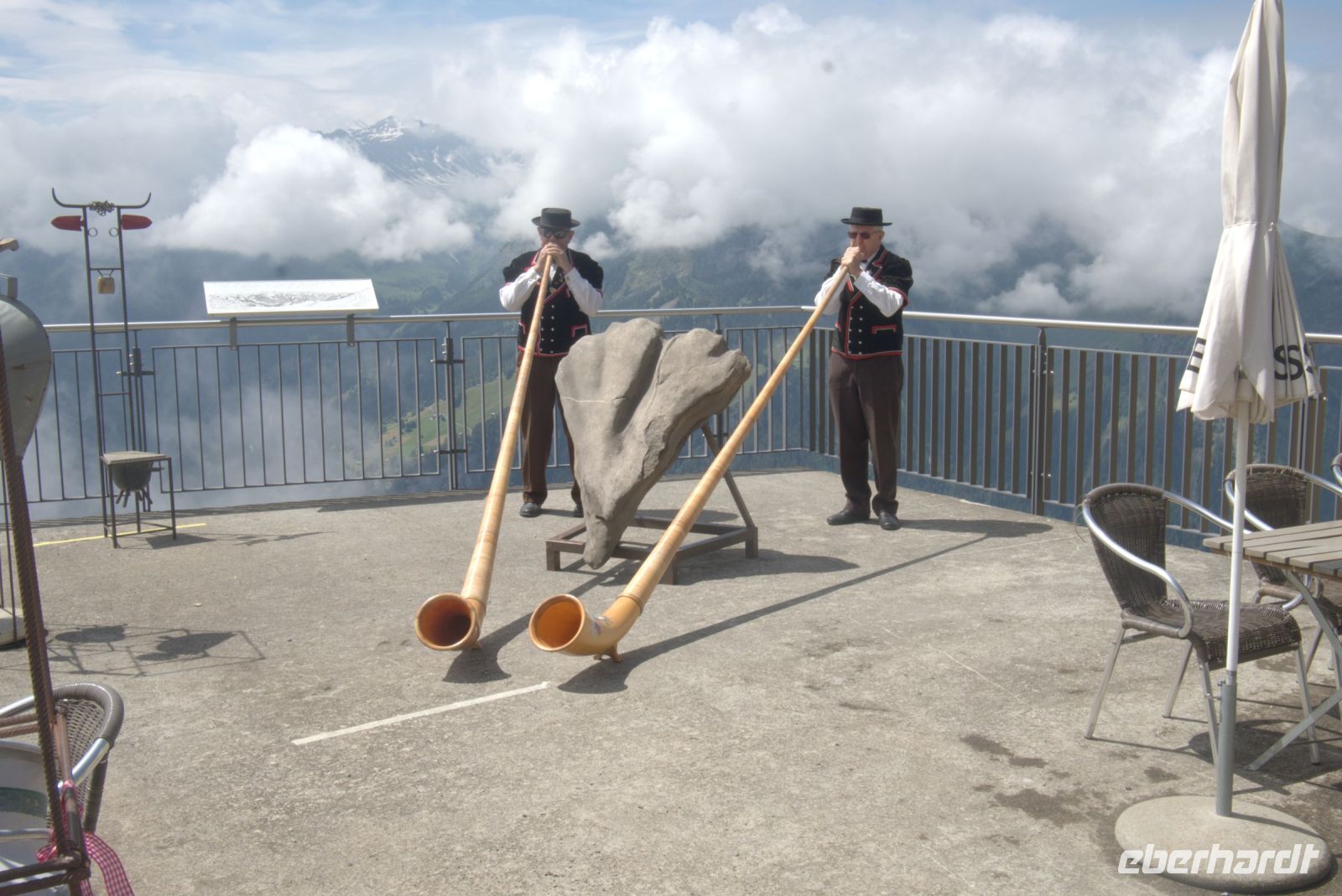 Begrüßung durch Alphornbläser