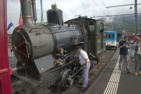 Vorbereitung der Lokomotive in Art-Goldau