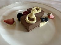 Zermatt - Hotel Mirabeau - zum Nachtisch gibt es Schokoladentörtchen mit Beeren