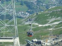 Die Gondel dreht sich während der Fahrt.