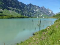 Der Trübsee wird aus Gletscherwasser gespeist, daher seine Farbe.