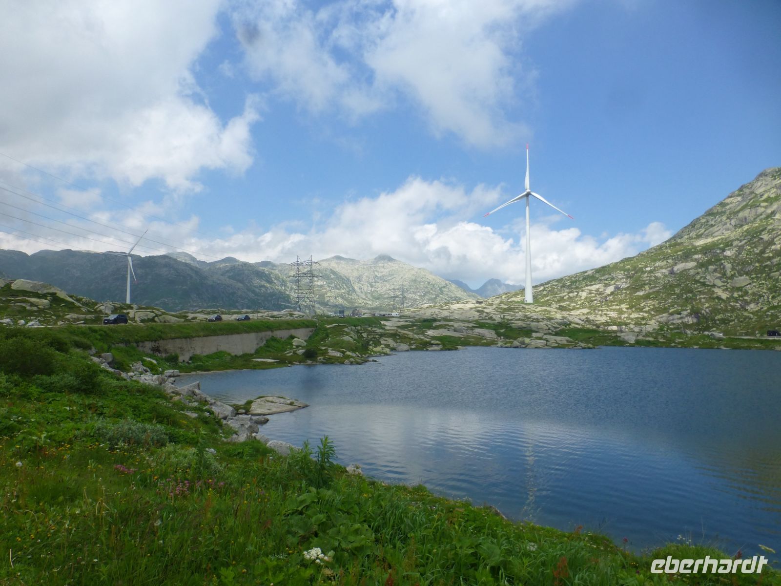 Die Winde auf dem Gotthardpass liefern Strom.