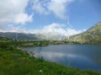 Die Winde auf dem Gotthardpass liefern Strom.