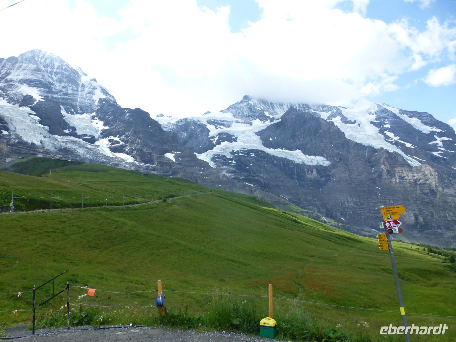 Mönch, Jungfraujoch mit Sphinx und die Jungfrau