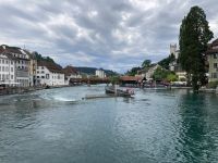 Luzern - Blick auf die Spreubrücke und Reuss-Wehr
