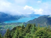 Interlaken, Blick vom Harder Kulm auf den Thuner See