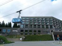 Schwägalp, ein letzter Blick auf unser Hotel und die Godelbahn