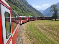 Fahrt mit dem Bernina-Express...