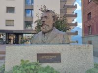St. Moritz - Denkmal für Johannes Badrutt