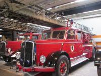 Arbon: Saurer Museum, Feuerwehr mit Drehleiter 1951, 56 km/h