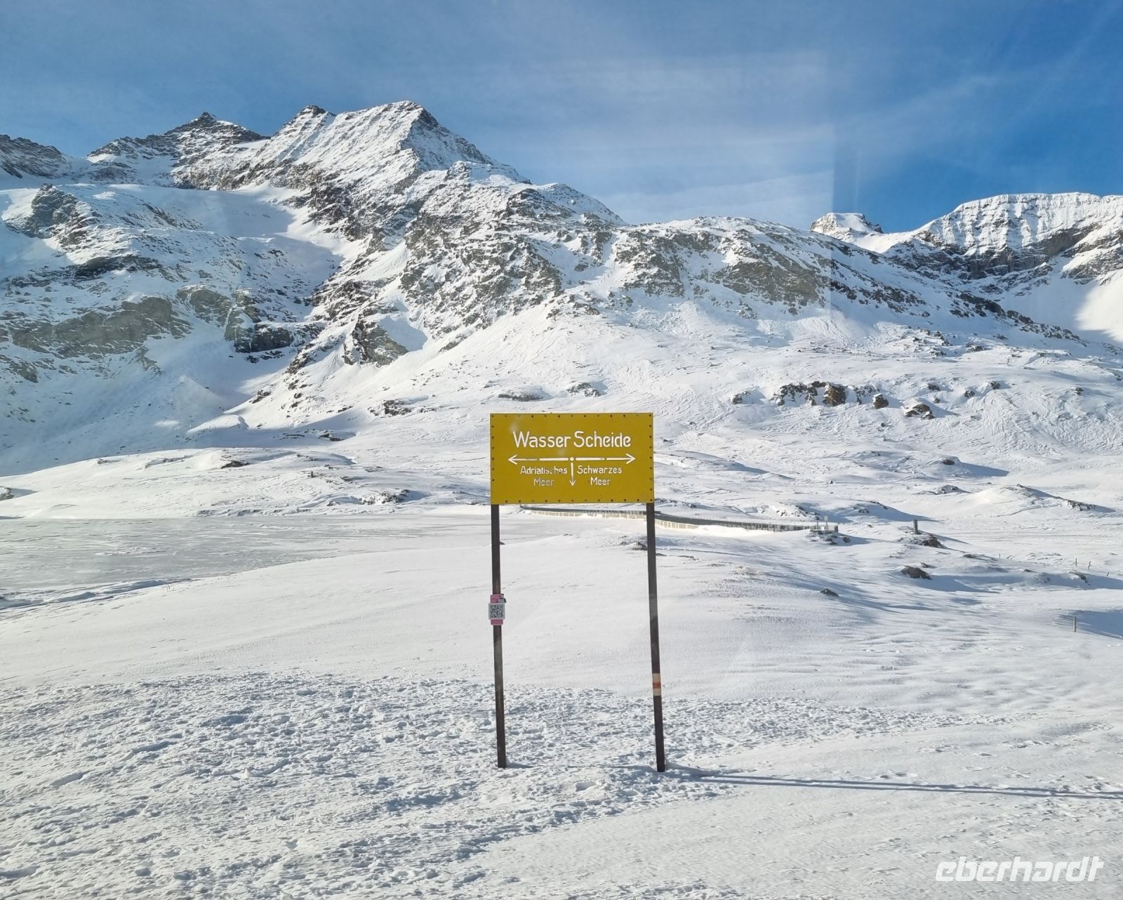 Fahrt mit dem Bernina-Express - Wasserscheide Adriatisches-Schwarzes Meer