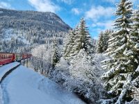 Fahrt mit dem Arosa-Express - Langwieser Viadukt