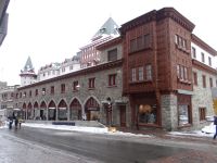 St. Moritz, eine Ecke des berühmten Hotels Palace