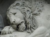 Luzern, der dänische Bildhauer Bertel Thorvaldsen entwarf das Löwendenkmal.