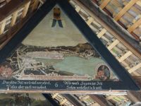 Luzern, Kapellbrücke, auf diesem alten Stadtbild ist die Kapellbrücke gut zu erkennen.