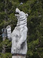Pilatus, auf der Zwischenstation lacht sich der Bär einen Bären.