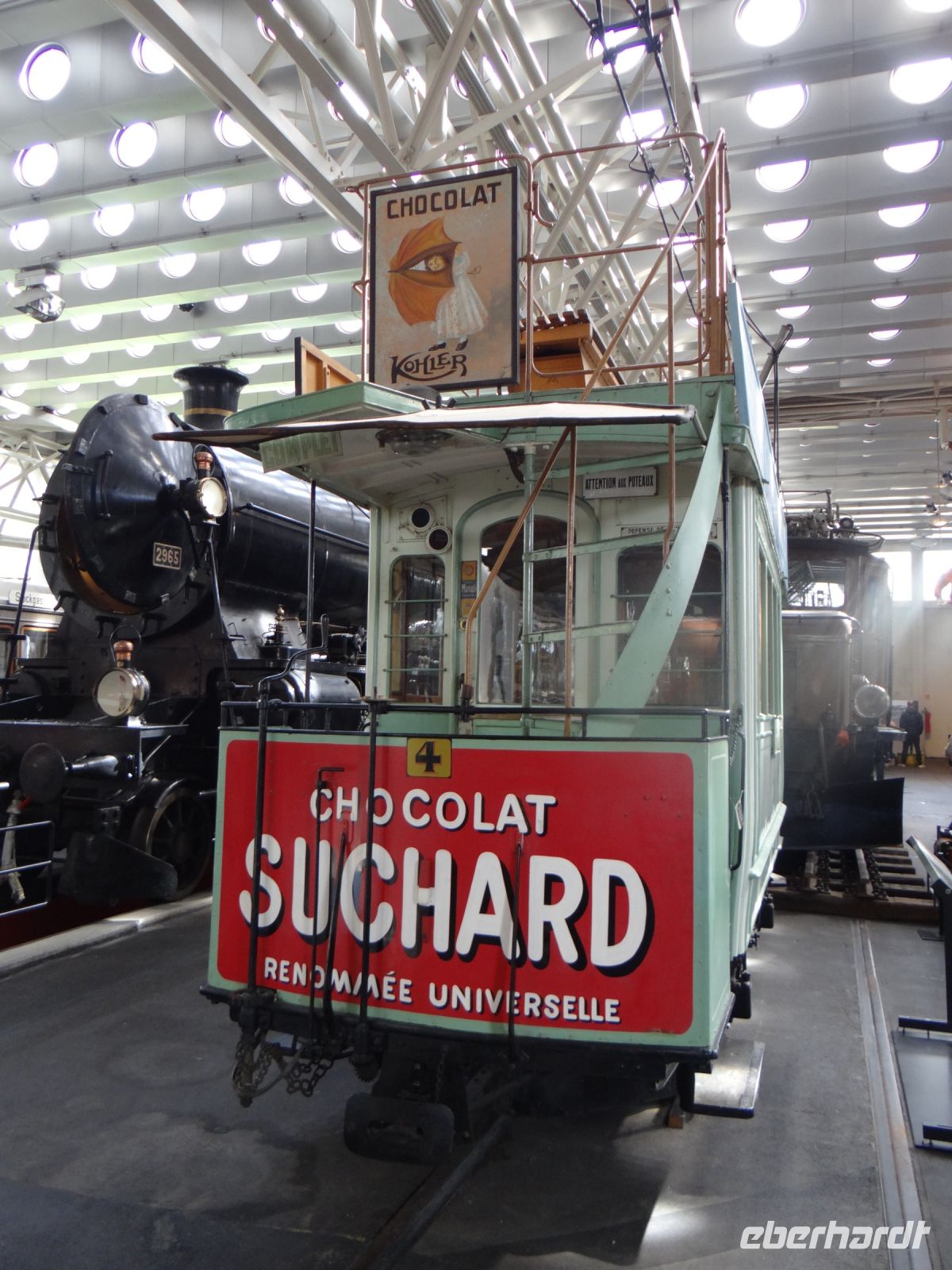 Luzern, Verkehrshaus, die Straßenbahn wurde schon immer als Werbeträger genutzt.
