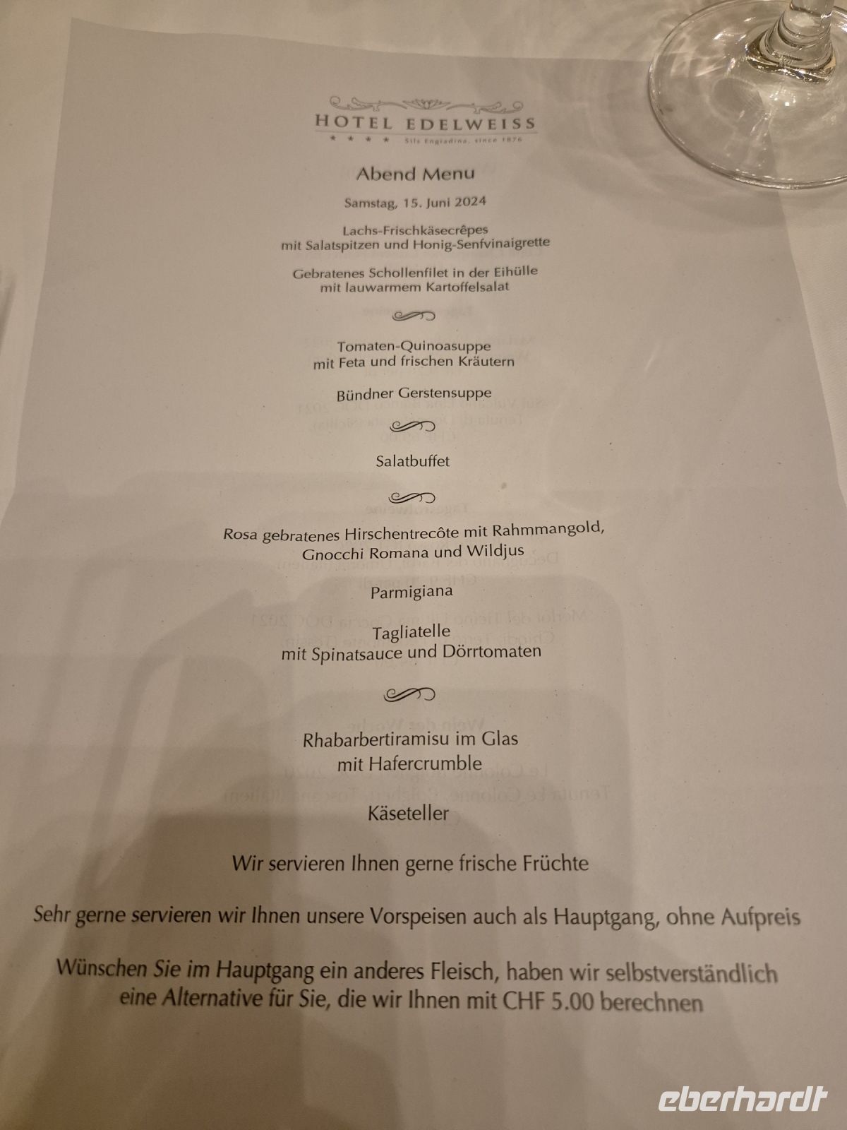 Tag 1 - Zum Abschluss köstliches Abendessen